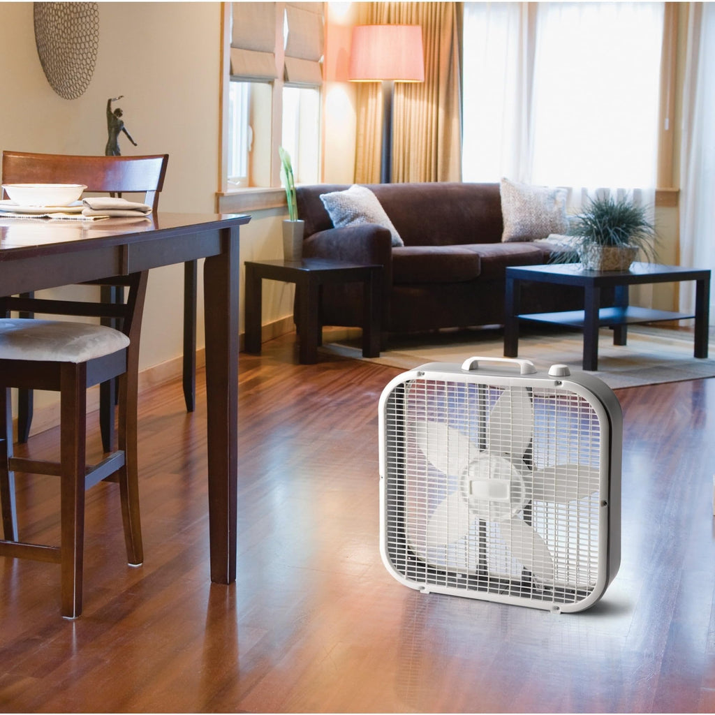 White 3-Speed Box Fan N1679