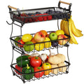 3 Tier Fruit Basket with 2 Banana Hangers L66663