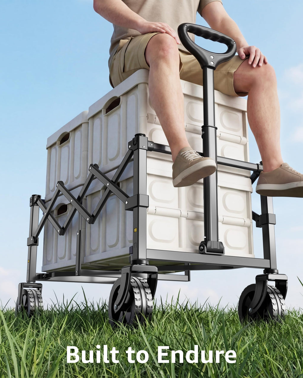 Collapsible Grocery Wagon Cart with Wheels S928643