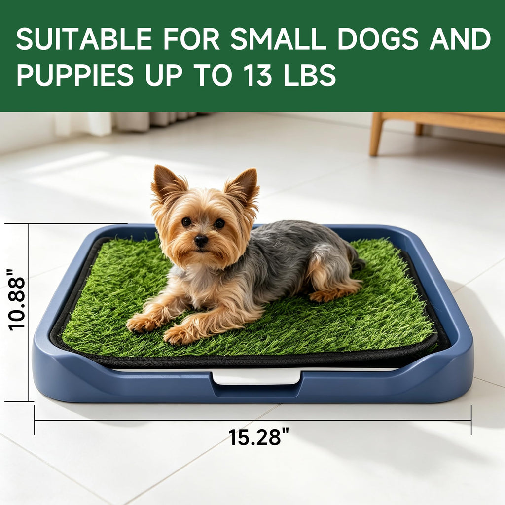 2Pack 18"x14" Artificial Dog Grass Potty Pad with Tray U729