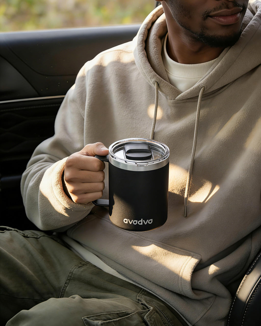 2 Pack 12oz Insulated Stainless Steel Coffee Mug with Lids A648350