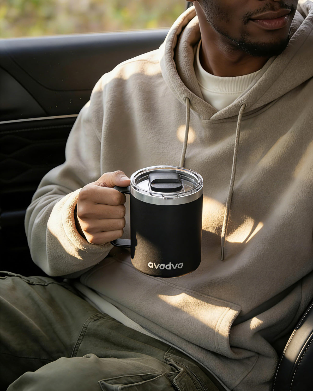 2 Pack 12oz Insulated Stainless Steel Coffee Mug with Lids A648350