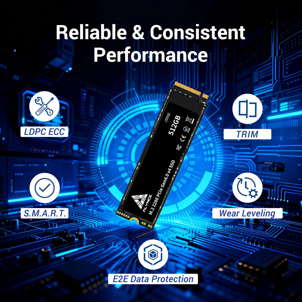 512GB PCIe Gen4 x4 NVMe M.2 2280 SSD R81932
