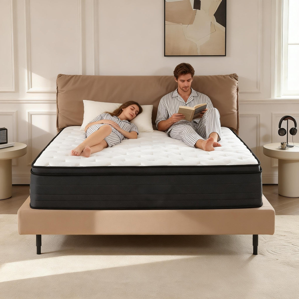 Full Size 10 Inch Hybrid Mattress with Gel Memory Foam & Pocket Springs Y4312