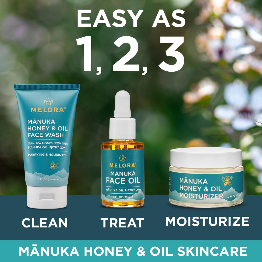 Manuka Honey Moisturizing Face Cream and Face Oil Bundle 1.7 oz M668575