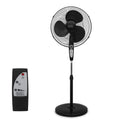 18" Oscillating Pedestal Fan with Remote, Black W878052