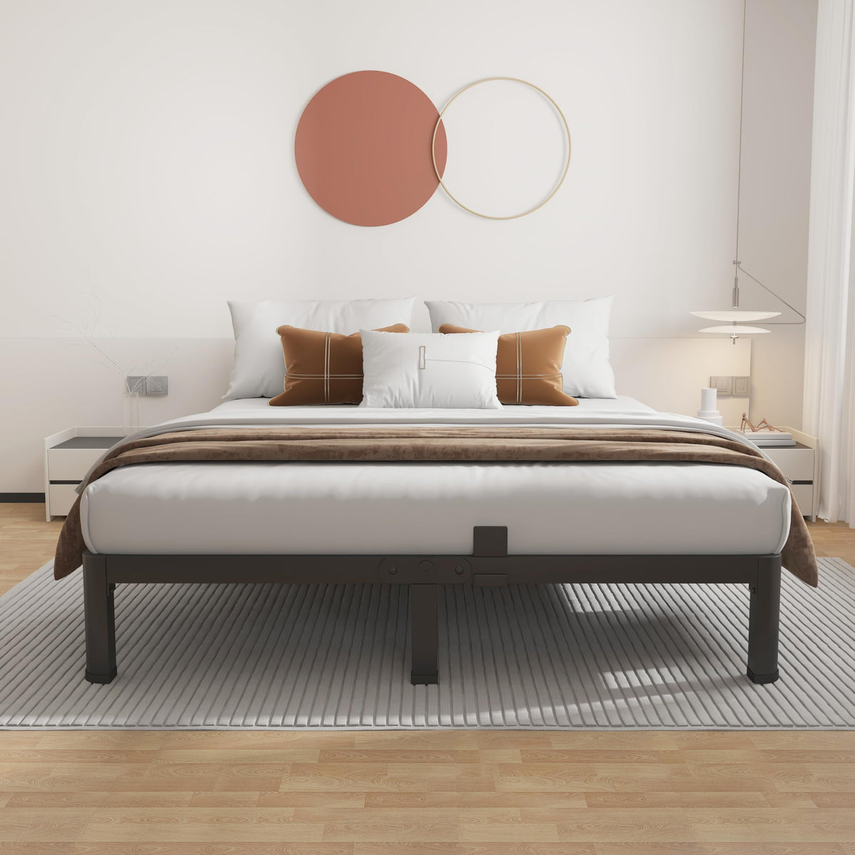 7 Inch King Low Profile Bed Frame with Rounded Corner G963645