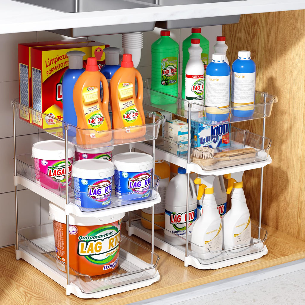 2 Sets of 3-Tier Under Sink Organizers and Storage M653