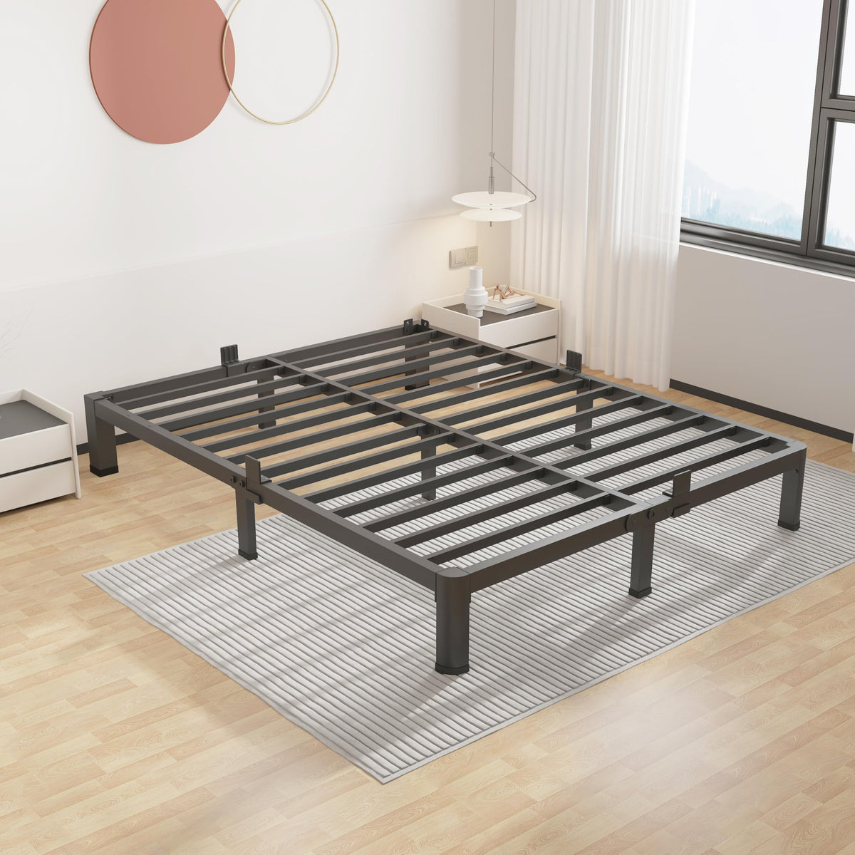 7 Inch King Low Profile Bed Frame with Rounded Corner G963645
