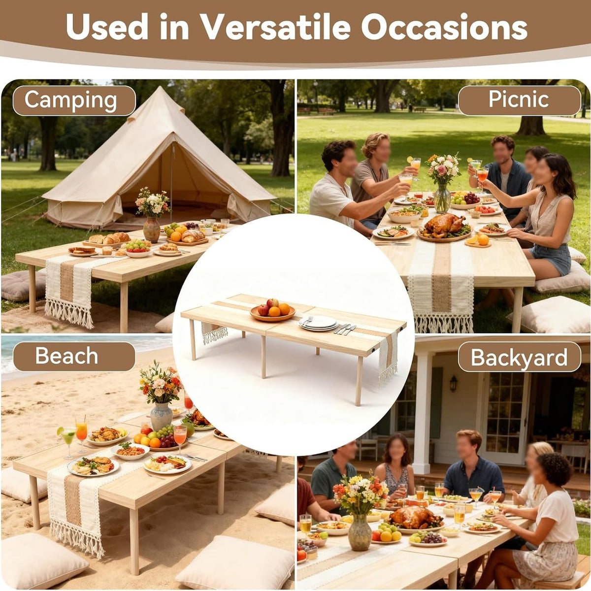 Wood Low Folding Picnic Table G91591