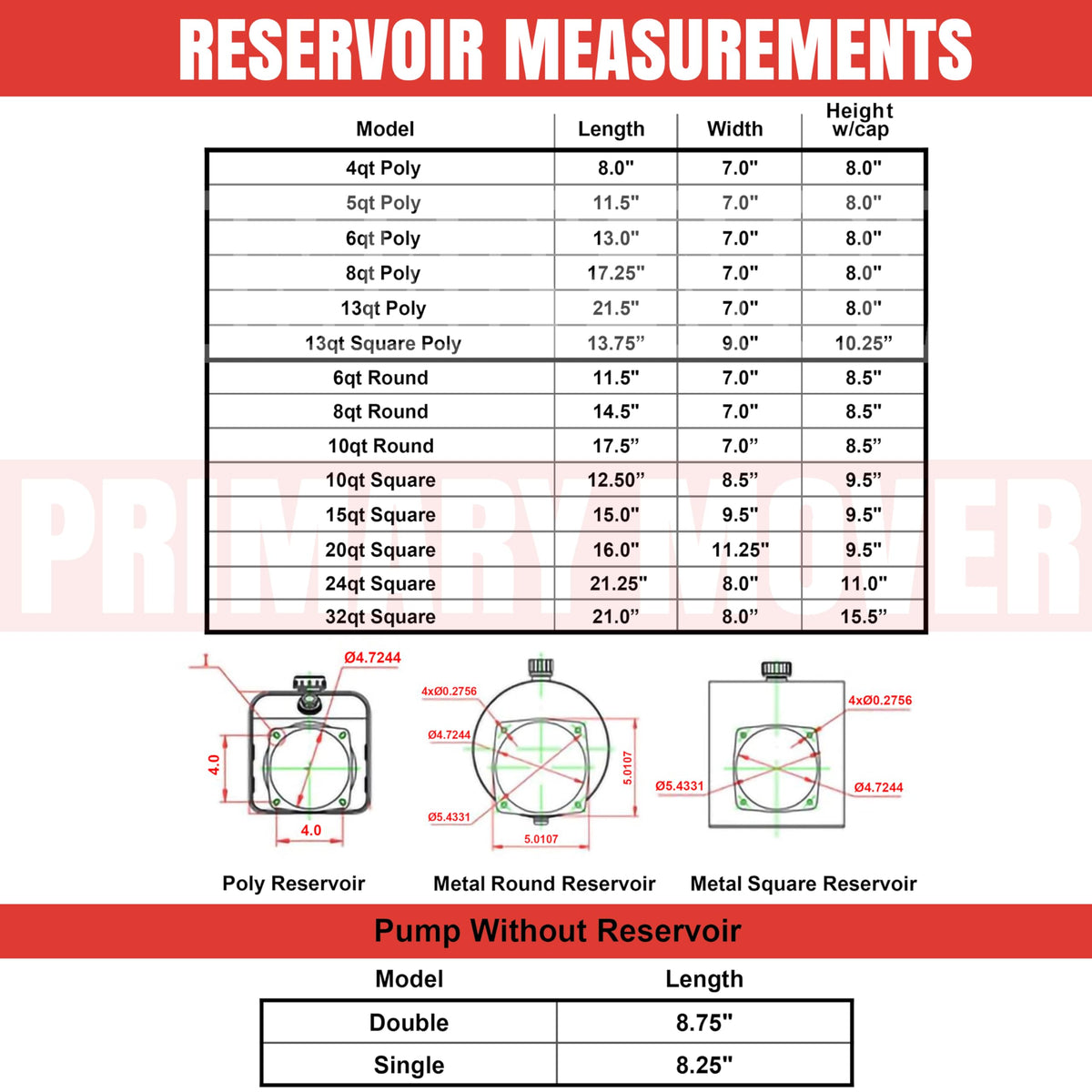 4 Quart Hydraulic Reservoir Tank N515717