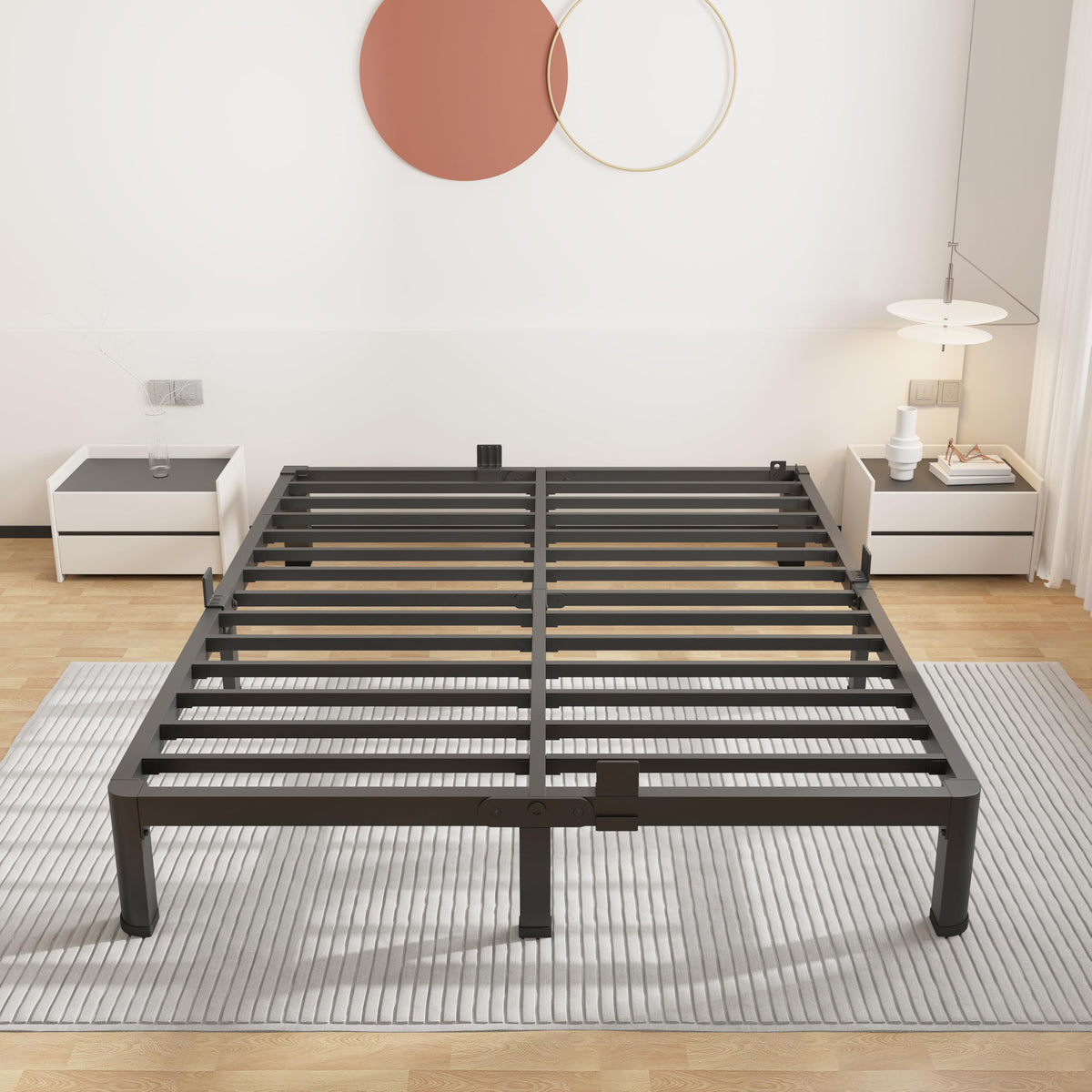 7 Inch King Low Profile Bed Frame with Rounded Corner G963645
