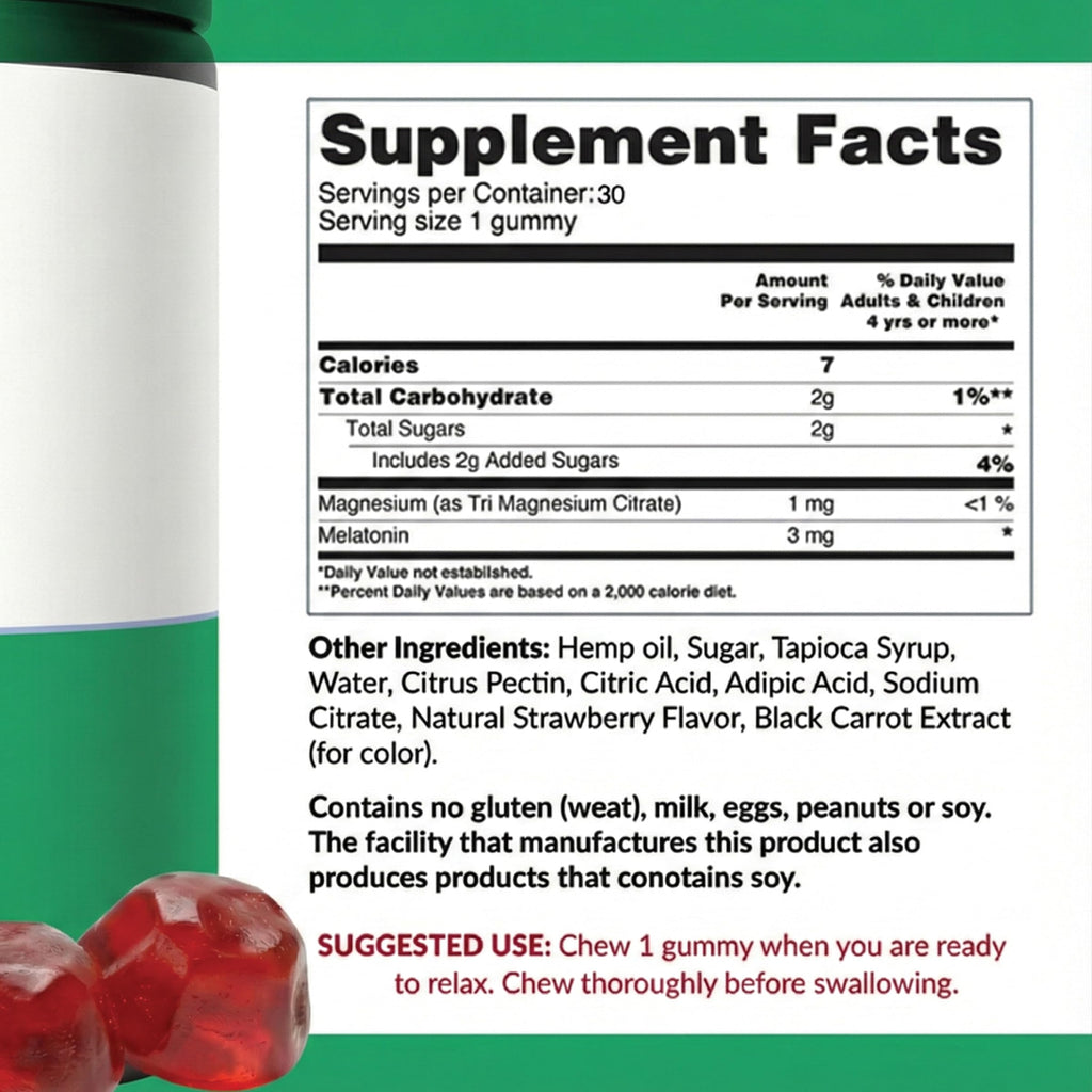 Strawberry Hemp Gummies 60 Count S36371