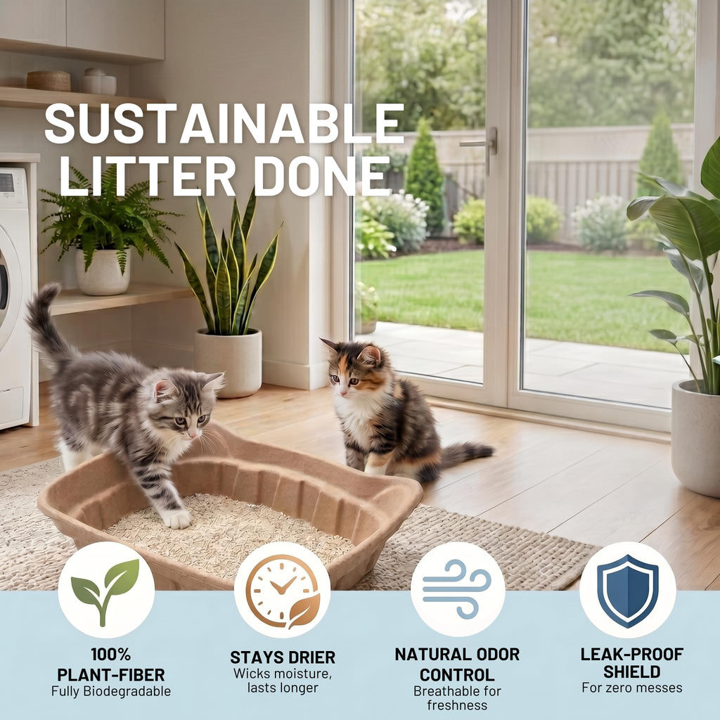 6 Pack Jumbo Disposable Kitten Litter Box R444249
