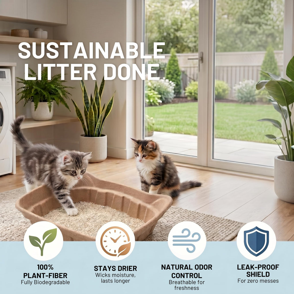 6 Pack Jumbo Disposable Kitten Litter Box R444249