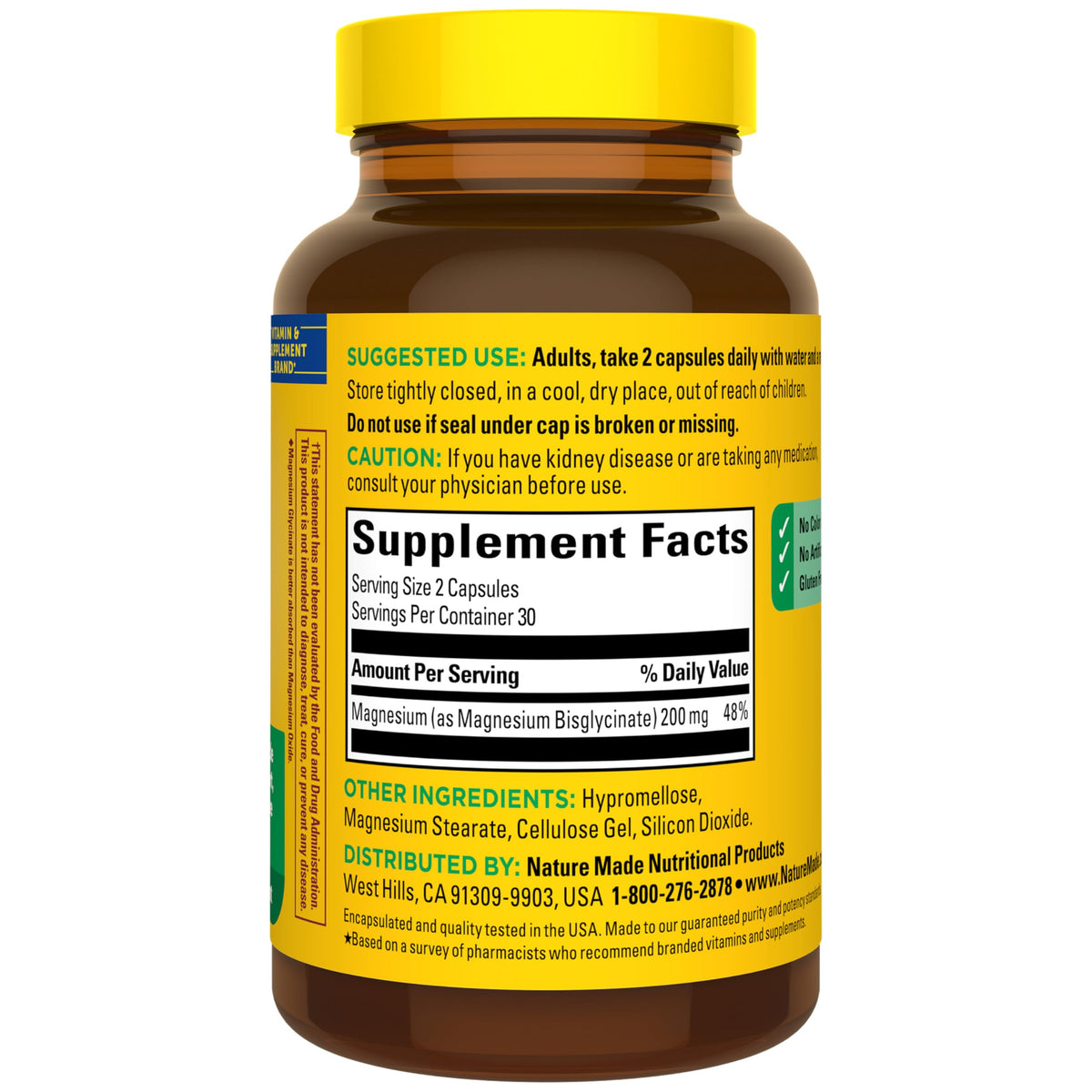 Magnesium Glycinate 200 mg 60 Capsules N4893