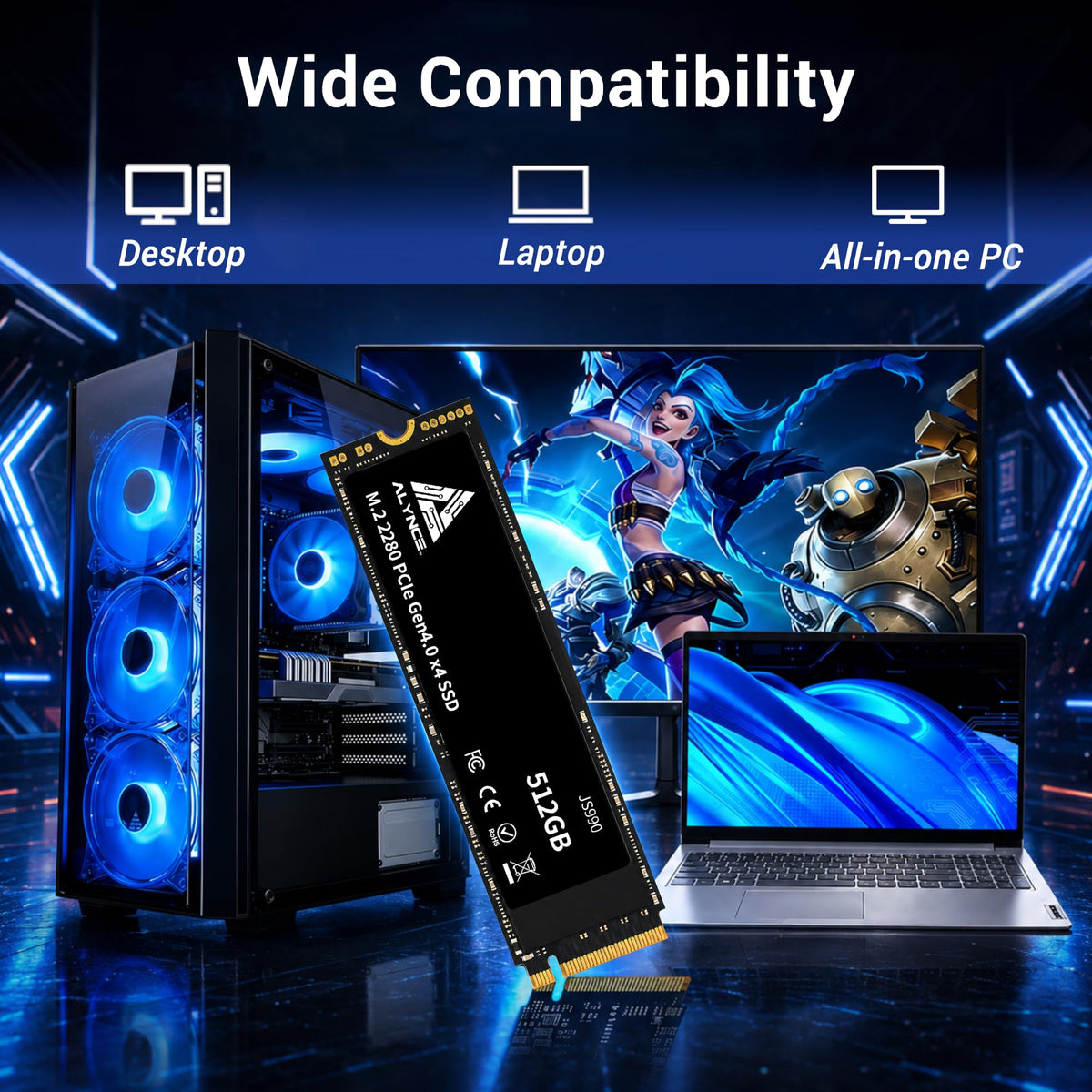 512GB PCIe Gen4 x4 NVMe M.2 2280 SSD R81932