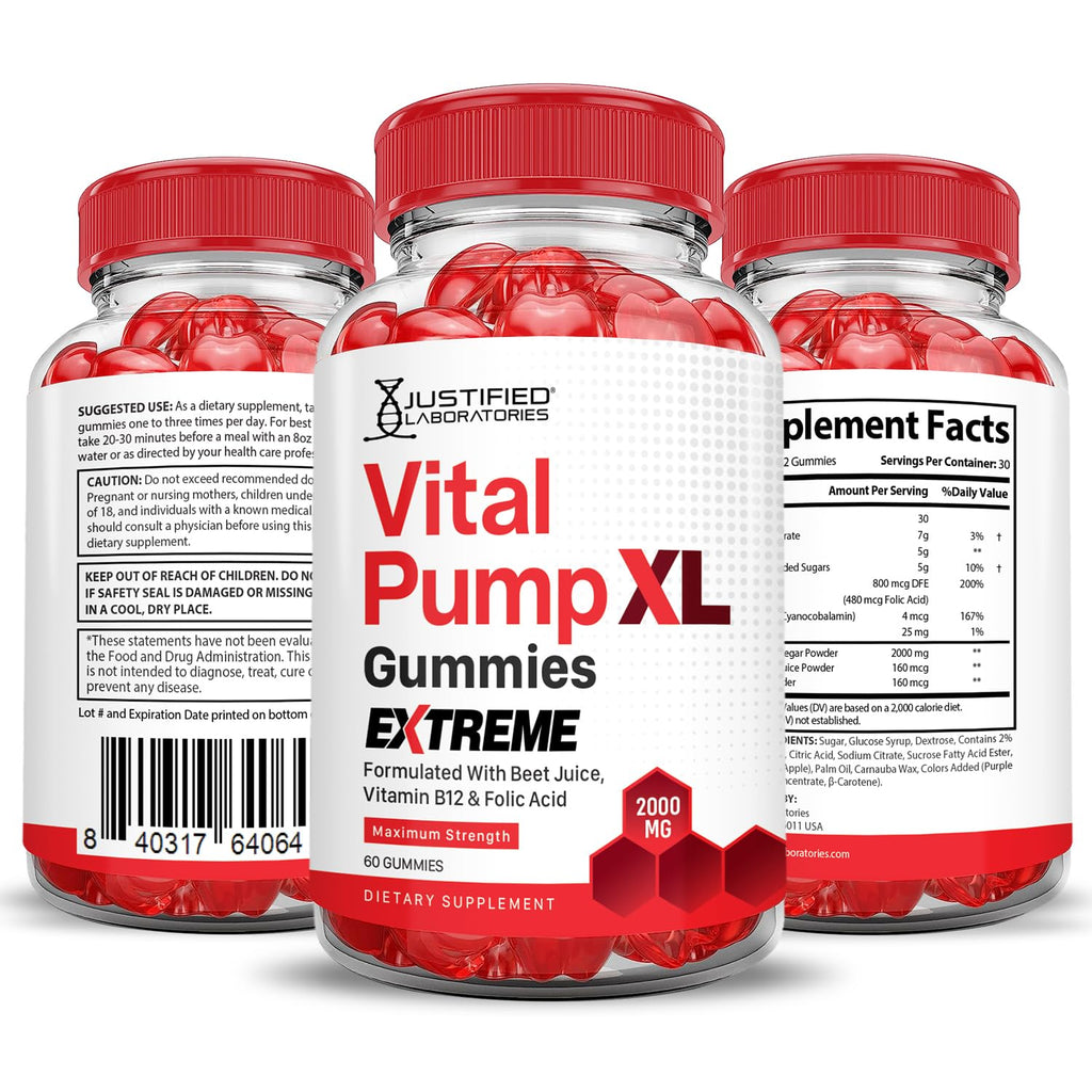 2000MG Beet Juice ACV Pomegranate B12 Vegan Non GMO Gummies U66375