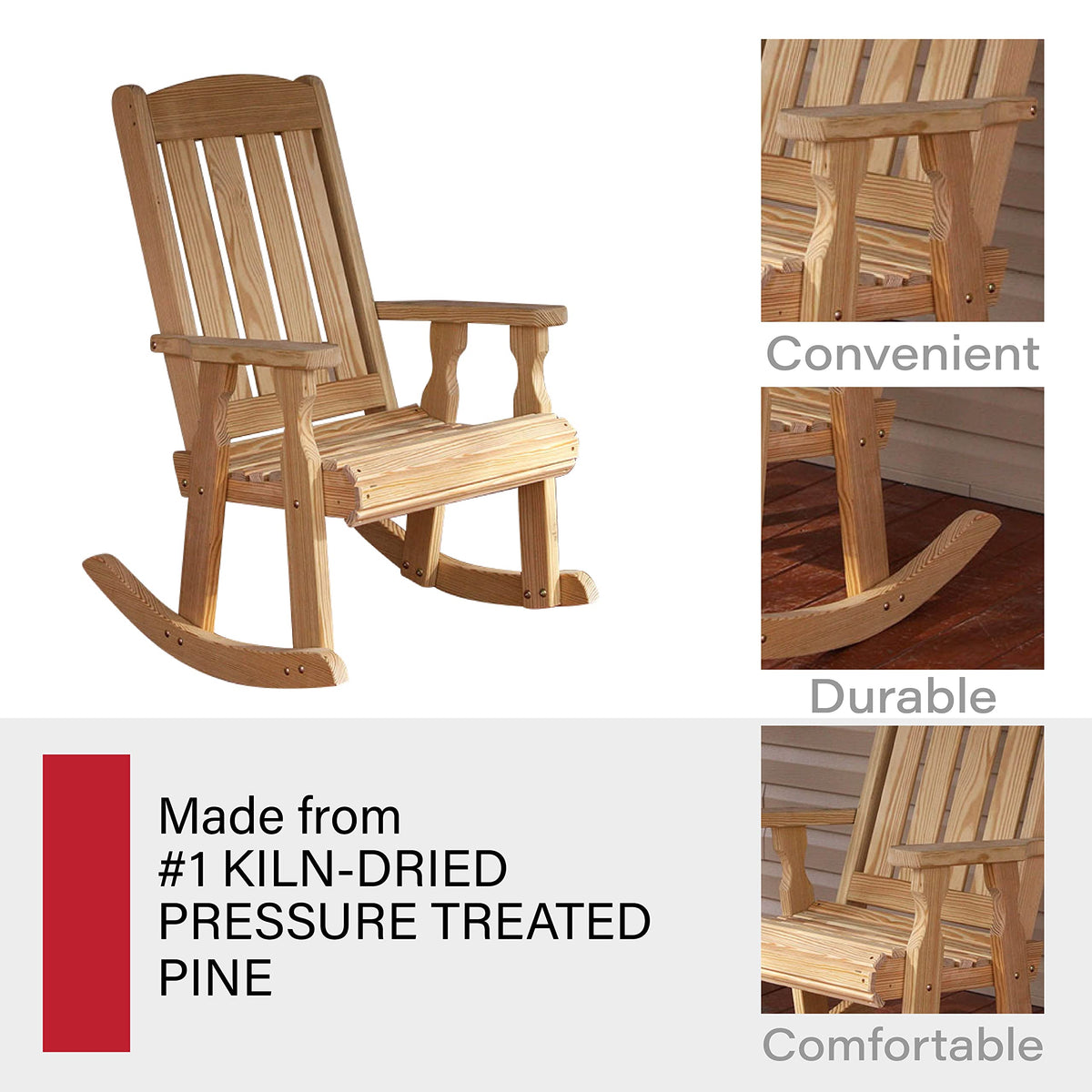 Heavy Duty Pressure Treated Rocking Chair N438