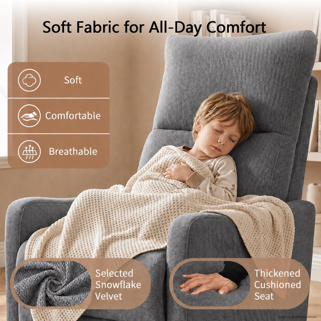 Gray Swivel Rocker Recliner Chair N49988
