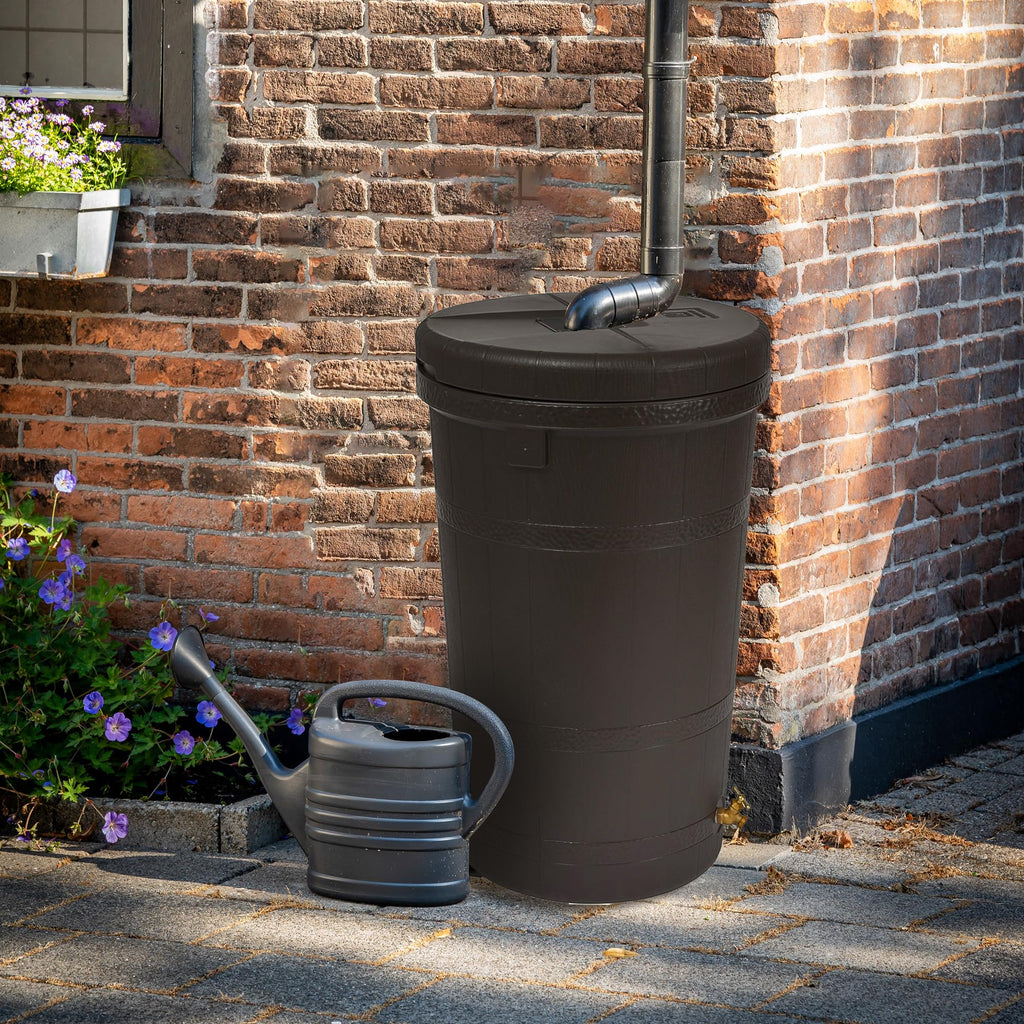50 Gallon Oak Brown Water Collection Barrel Z73985