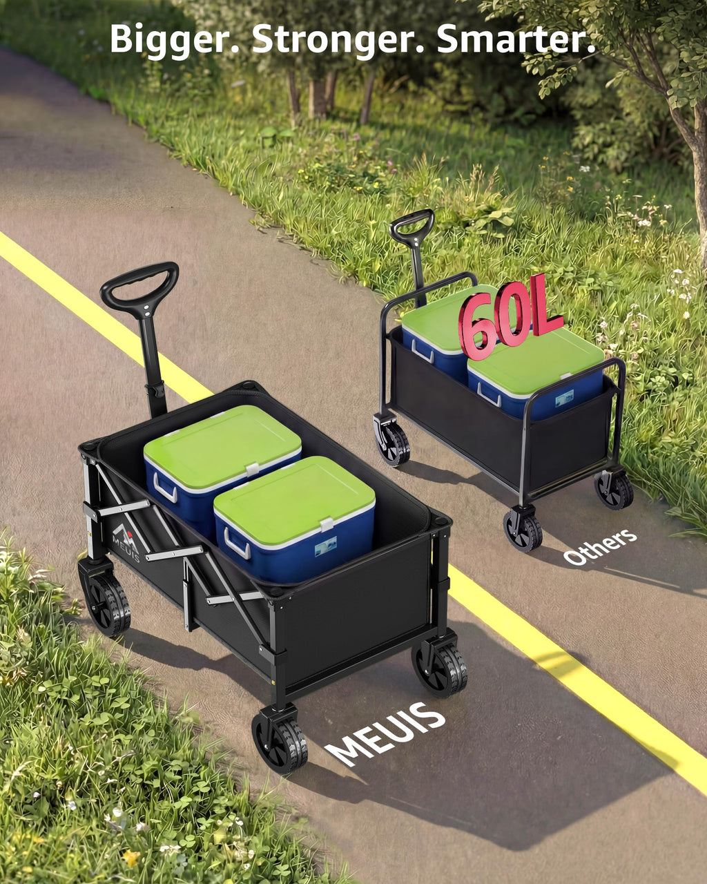 Collapsible Grocery Wagon Cart with Wheels S928643