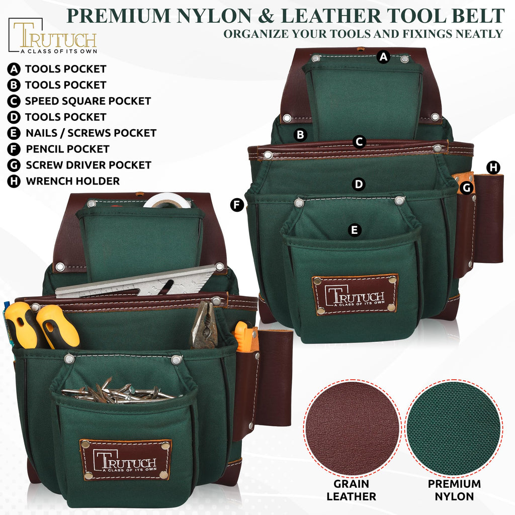 Nylon and Leather Tool Belt Q782018