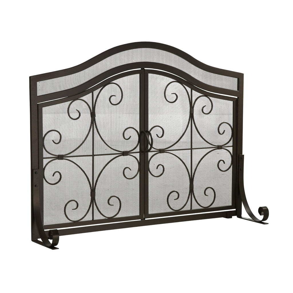 Black Metal Fireplace Screen C493