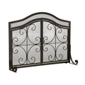 Black Metal Fireplace Screen C493