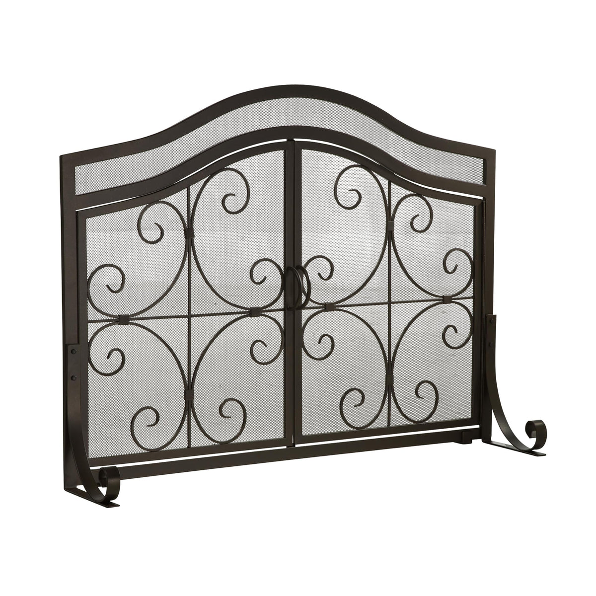 Black Metal Fireplace Screen C493