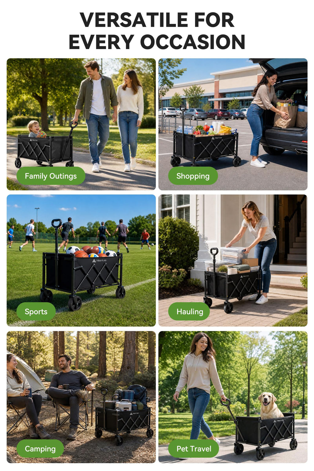 Collapsible Wagon Cart with Wheels H20322