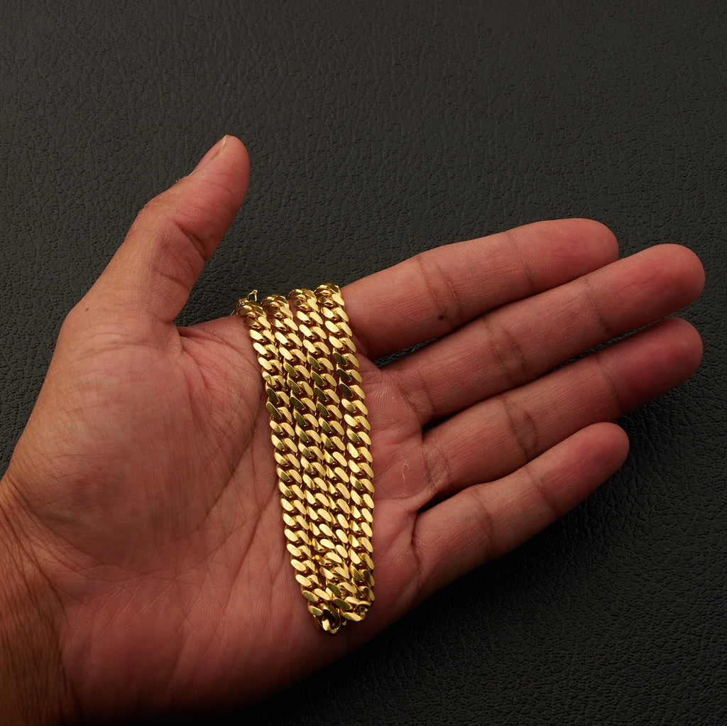 14K Yellow Gold 6mm Miami Cuban Necklace S38379