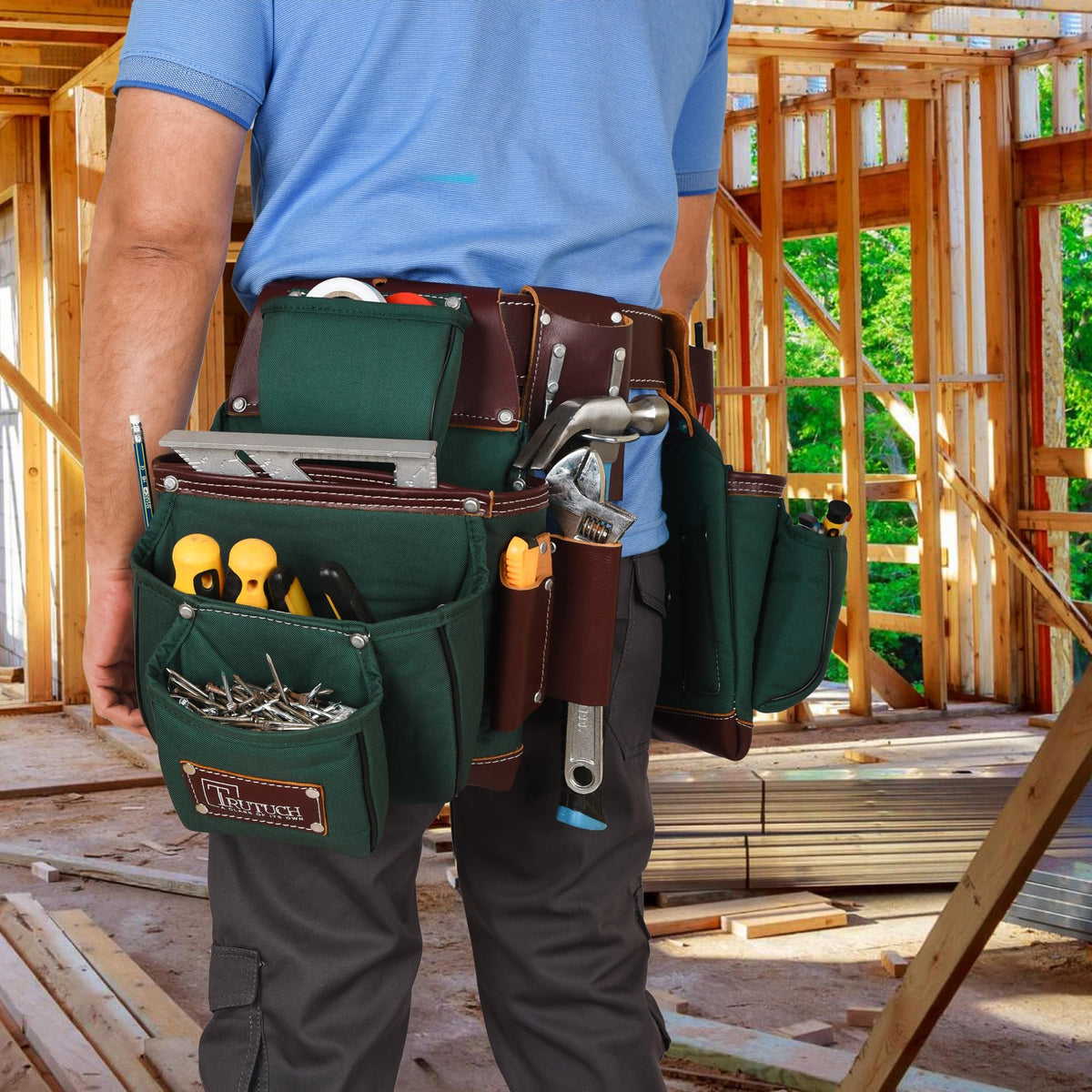 Nylon and Leather Tool Belt Q782018